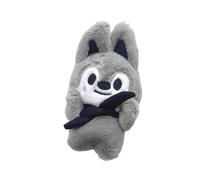 Sk-zoo Porte-clés en peluche « Stay » avec pendentif magnétique 10 cm loup Chan Jiniret Bbokari, Wolf Chan, 10 cm
