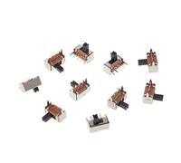 SK12D07-V Lot de 10 interrupteurs à bascule verticaux 1P2T 3 broches Tige 3 mm pour montage sur circuit imprimé
