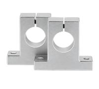 SK25 Lot de 10 supports d'arbre linéaire en alliage d'aluminium Série SK - Support d'extrémité de rail de guidage pour imprimante 3D et automatisation industrielle