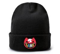 SK8 The Infi-nity Bonnets Homme, Bonnet en Tricot à Revers Extensible, Bonnet Rétro pour Action de Grâces/Nouvel an, Slouch(Black3)