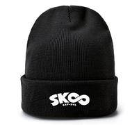 SK8 The Infi-nity Bonnets Homme, Bonnet en Tricot à Revers Extensible, Bonnet Rétro pour Action de Grâces/Nouvel an, Slouch(Black5)
