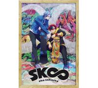 SK8 The Infinity - Poster - Reki et Langa + cadre amovible, Shinsuke® Maxi MDF hêtre, vitre acrylique
