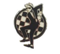 Ska Dancing Man Enamel Pin Badge, noir/blanc, taille unique