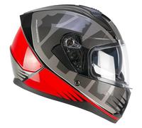 SKA-P Casque Full Face, 3MHG Speeder Sport Gris Rouge, S (55-56cm)