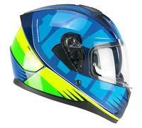 SKA-P Casque intégral 3MHG Speeder Sport Bleu Jaune Fluo, S (55-56cm)