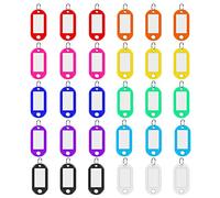 Skaaisont 30 Porte Clef Etiquette,Porte Clés en Plastique 10 Couleurs,Porte étiquette Inscriptibles pour de Maison,Peut être Utilisé Marquer Divers Articles Par Exempl Bagages,Nom l'animal