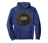 Skadi, déesse Nordique des Runes Vikings d'hiver Sweat à Capuche, Unisexe pour Adultes, Bleu Marine, XL