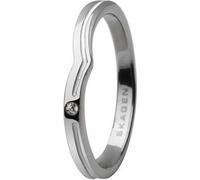 Skagen Bague Femme Argent/Blanc JRSW018, Taille de la bague:49 (15.7) SS5 M10
