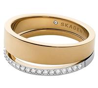 Skagen Bague Pour Femme Kariana, Longueur : 2 Cm Bague En Acier Inoxydable Doré, SKJ1451998