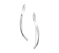 Skagen Boucles D'Oreilles Pour Femmes Kariana, Hauteur : 1 mm Longueur : 50 mm Largeur : 3 mm Boucles D'Oreilles En Acier Inoxydable Argenté, SKJ1199040