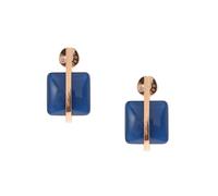 Skagen Boucles D'Oreilles Pour Femmes Verre De Mer, 18 mm Longueur De La Goutte Boucles D'Oreilles En Acier Inoxydable Bleu, SKJ1136791