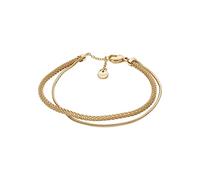 Skagen Bracelet Pour Femmes Merete, Longueur : 165+25mm, Largeur : 5.4mm Bracelet En Acier Inoxydable Doré, SKJ1596710