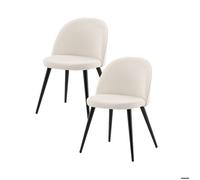 Skagen chaise de salle à manger velours côtelé beige,noir.