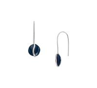Skagen Clous d’oreilles traversantes Sofie Skagen, en verre de mer aux formes courbes, bleu, pour femme, SKJ1812040