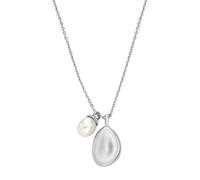 SKAGEN Collier Pendentif Perle de Culture d'eau Douce Blanche et Galet Agnethe Pearl pour Femme, SKJ1831040