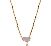 Skagen Collier pour femmes, chaîne en verre violet, longueur : 406mm+51mm, largeur : 9.3mm, hauteur : 9.4mm, SKJ1709710