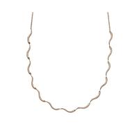 Skagen Collier pour femmes Wave en acier inoxydable couleur or rose, SKJ1745791