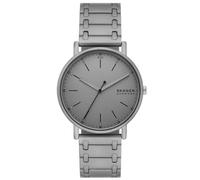Skagen Montre Signatur à trois aiguilles, en acier inoxydable, gris, pour homme, SKW6913