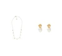 Skagen Femme Collier et Boucles d’Oreilles Agnethe Perle en Acier Inoxydable Doré, Set