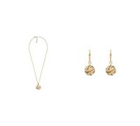Skagen Femme Collier et Boucles d’Oreilles Moderne Stak en Acier Inoxydable Doré, Set