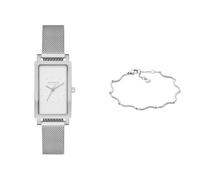 Skagen Femme Hagen Lille Argenté Acier Inoxydable Montre and Essential Waves Bracelet, Coffret