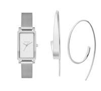 Skagen Femme Hagen Lille Argenté Acier Inoxydable Montre and Kariana Boucles d'oreilles, Coffret