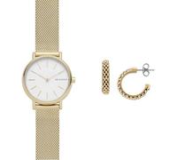Skagen Femme Signatur Lille Doré Stainless Montre and Merete Boucles d'oreilles, Coffret