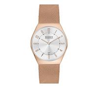 Skagen Grenen Montre pour Homme, Mouvehommet à Quartz avec Bracelet en Acier Inoxydable Ou en Cuir, Ton or rose