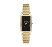 Skagen Hagen Montre pour Femmes, Mouvement à Quartz, Bracelet en Acier Inoxydable Ou en Cuir, Ton Or et Noir, 43Mm