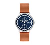 Skagen Homme Analogique Quartz Montre avec Bracelet en Cuir SKW6943