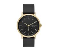 Skagen Kuppel Montre pour Homme, Mouvehommet Chronographe à Quartz avec Bracelet en Acier Inoxydable Ou en Cuir, Noir et ton or