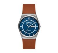 Skagen Melbye Montre pour Homme, Mouvehommet à Quartz avec Bracelet en Acier Inoxydable Ou en Cuir, Marron et bleu