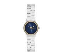 Skagen Montre Freja Lille pour Femmes, Mouvement à Quartz à Deux Aiguilles avec Bracelet en Acier Inoxydable ou en Cuir, Doré et Noir Brillant, 26 mm