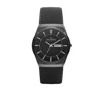 Skagen Montre Melbye Titanium pour Hommes, Mouvement à Quartz Trois Aiguilles, Bracelet en Acier Inoxydable ou en Cuir