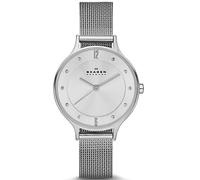 Skagen Montre pour femmes Anita Lille, mouvement à trois aiguilles, boîtier en acier inoxydable argenté de 30 mm avec bracelet en maille d'acier inoxydable, SKW2149
