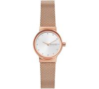 Skagen Montre pour femmes Freja Lille, mouvement à deux aiguilles, boîtier en acier inoxydable or rose 26 mm avec bracelet en maille d'acier inoxydable, SKW2665