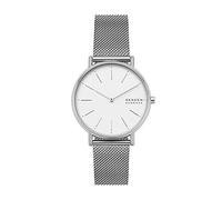 Skagen Montre pour femmes Signatur, mouvement à deux aiguilles, boîtier en acier inoxydable argenté de 38 mm avec bracelet en maille d'acier inoxydable, SKW2785