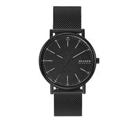 Skagen Montre pour homme Signatur, mouvement à trois aiguilles, boîtier en acier inoxydable Midnight de 40 mm avec bracelet en maille d'acier inoxydable, SKW6579