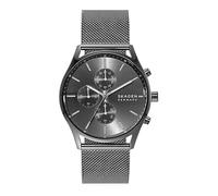 Skagen Montre pour hommes Holst Chronograph, mouvement chronographe à quartz, boîtier en acier anthracite de 40 mm avec bracelet en maille d'acier inoxydable, SKW6608