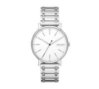 Skagen Montre Signatur à trois aiguilles, en acier inoxydable, argenté, pour homme, SKW6912