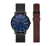 SKAGEN Montre Signatur pour Hommes, Mouvement à Quartz Trois Aiguilles avec Bracelet en Acier Inoxydable, Noir fumé, 40 mm