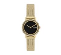 Skagen Signatur Montre pour Femmes, Mouvement à Quartz, Bracelet en Acier Inoxydable Ou en Cuir, Ton Or et Noir, 30Mm