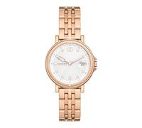 Skagen Signatur Montre pour Femmes, Mouvement à Quartz, Bracelet en Acier Inoxydable Ou en Cuir, Ton Or Rose et Blanc, 34Mm