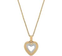Skagen SKJ1679998 Collier Femme Cœur Acier inoxydable Bicolore Or 47 cm