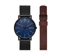 Montre Skagen Signatur pour Hommes, Mouvement à Quartz Trois Aiguilles avec Bracelet en Acier Inoxydable, Noir fumé, 40 mm