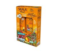 -Skala Expert- Kit Shampooing + Après-Shampooing Revitalisant Mangue de Pará et Châtaigne - 650 ml - Shampoing Mangue Pará et Châtaigne - 650 ml - Récupère l'hydratation et Réduit les Frisottis.