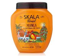 -SKALA EXPERT- Masque/Après-Shampooing "Manga et Châtaigne" 2 en 1-1000ml- 100% Vegan - Récupère l'hydratation et réduit les frisottis.