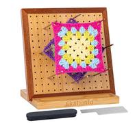 Skalamio Planche de blocage pour Granny Square - 20 x 20 cm - Grand tendeur carré - Avec 20 broches en acier inoxydable