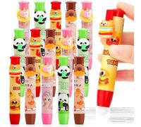 SKAMORI 20 Pièces Rétractable Gommes Kawaii, Cadeaux Anniversaire Enfants Invités, Petits & Pochette Surprise Anniversaire Enfant, Lot de Gommes à Stylo pour Goodies Anniversaire Enfant