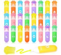 SKAMORI Petit Cadeau Anniversaire Enfants, 24 PCS 6 Couleurs Surligneurs en Forme de Patte de Chat, Adaptés aux Pochette Surprise Enfant & Cadeau Anniversaire Enfants Invites
